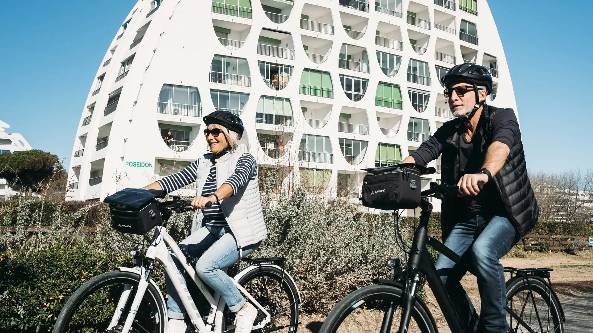 Couple à vélo, Grande Motte