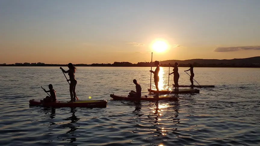 Balade en Paddle au Sunset à Frontignan