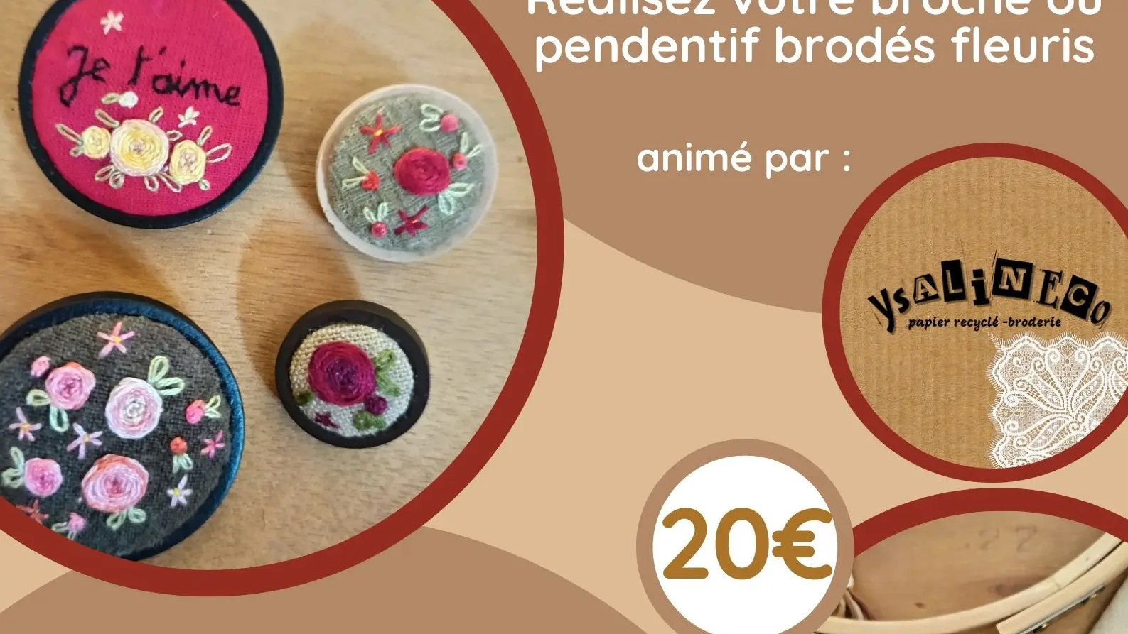 Atelier broderie - Samedi 21 décembre à 14h30