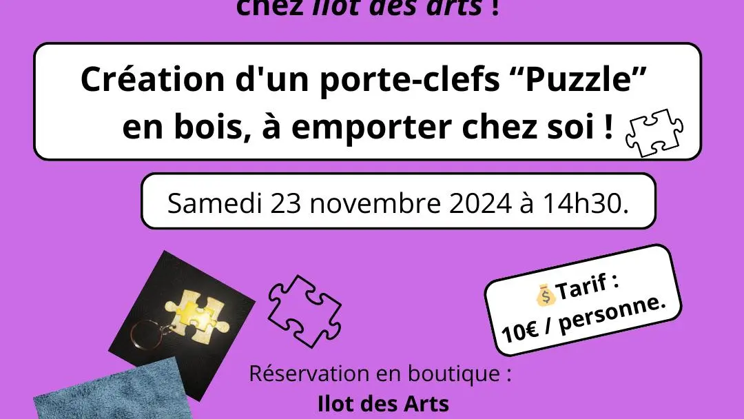 Atelier Porte-clé puzzle