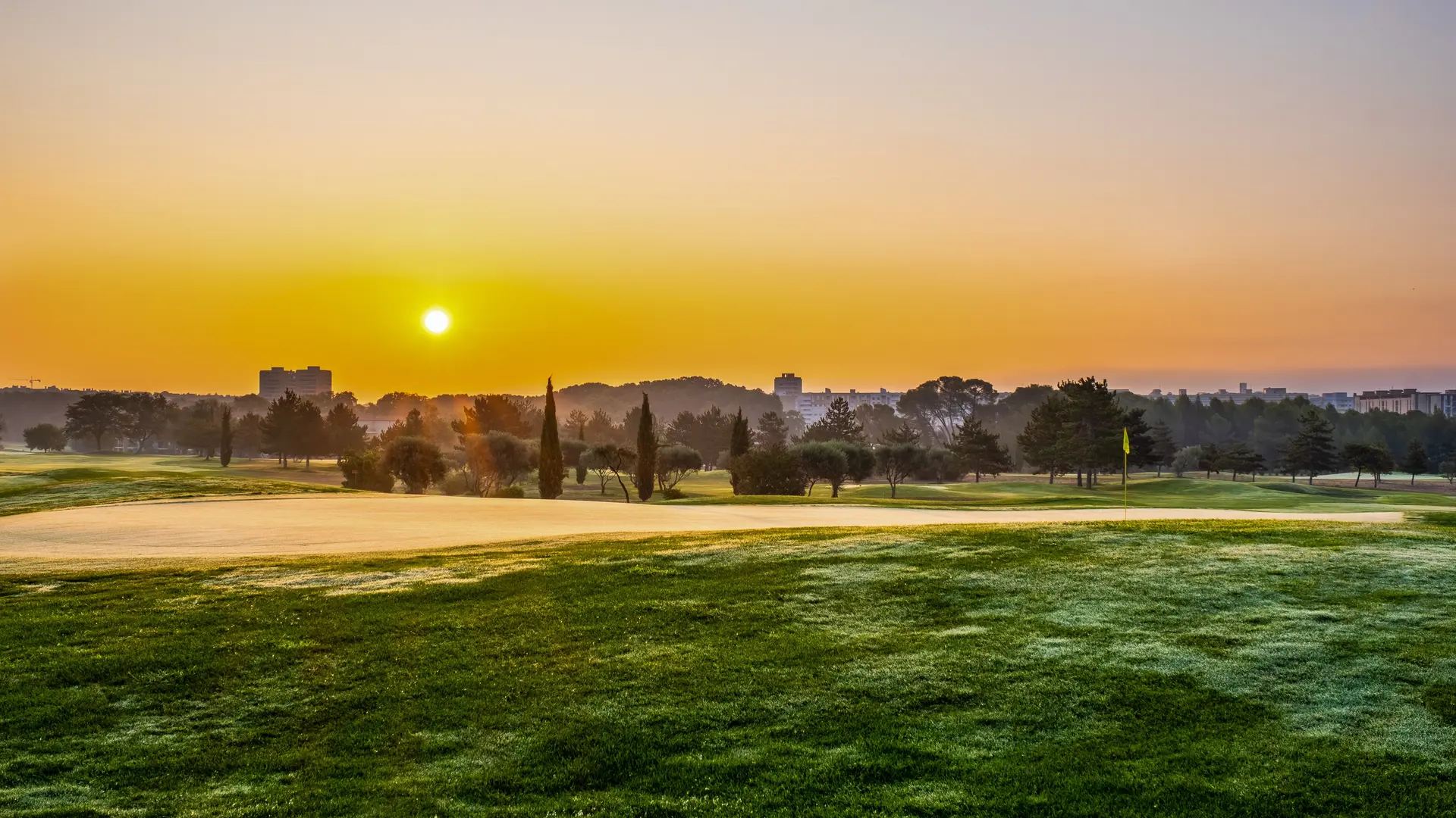 Hôtel Golf Fontcaude coucher du soleil