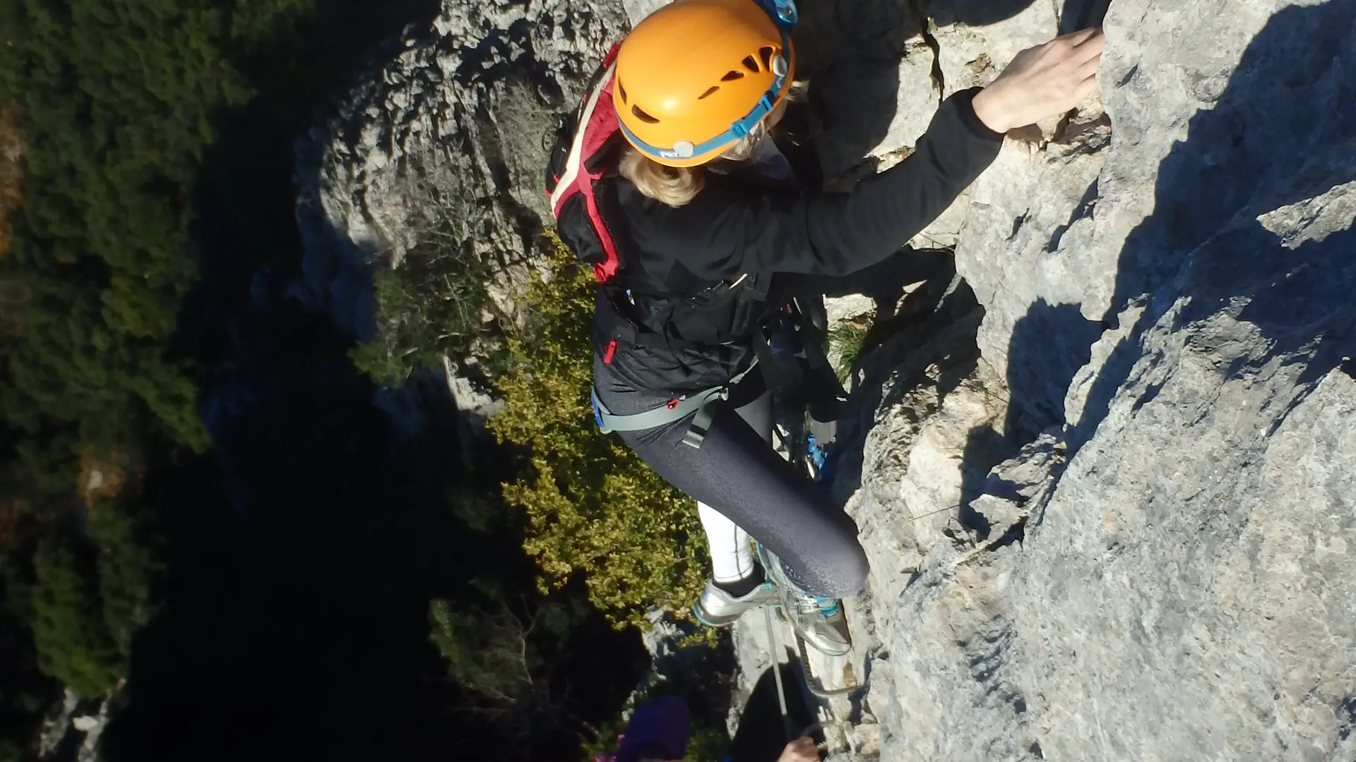 Via-ferrata dans l'Hérault