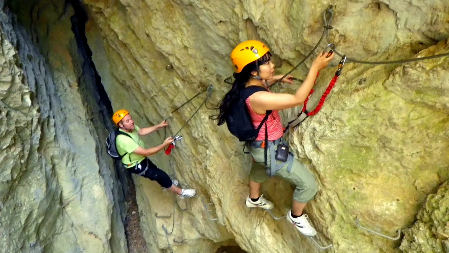 la via ferrata du thaurac au nord de montpellier