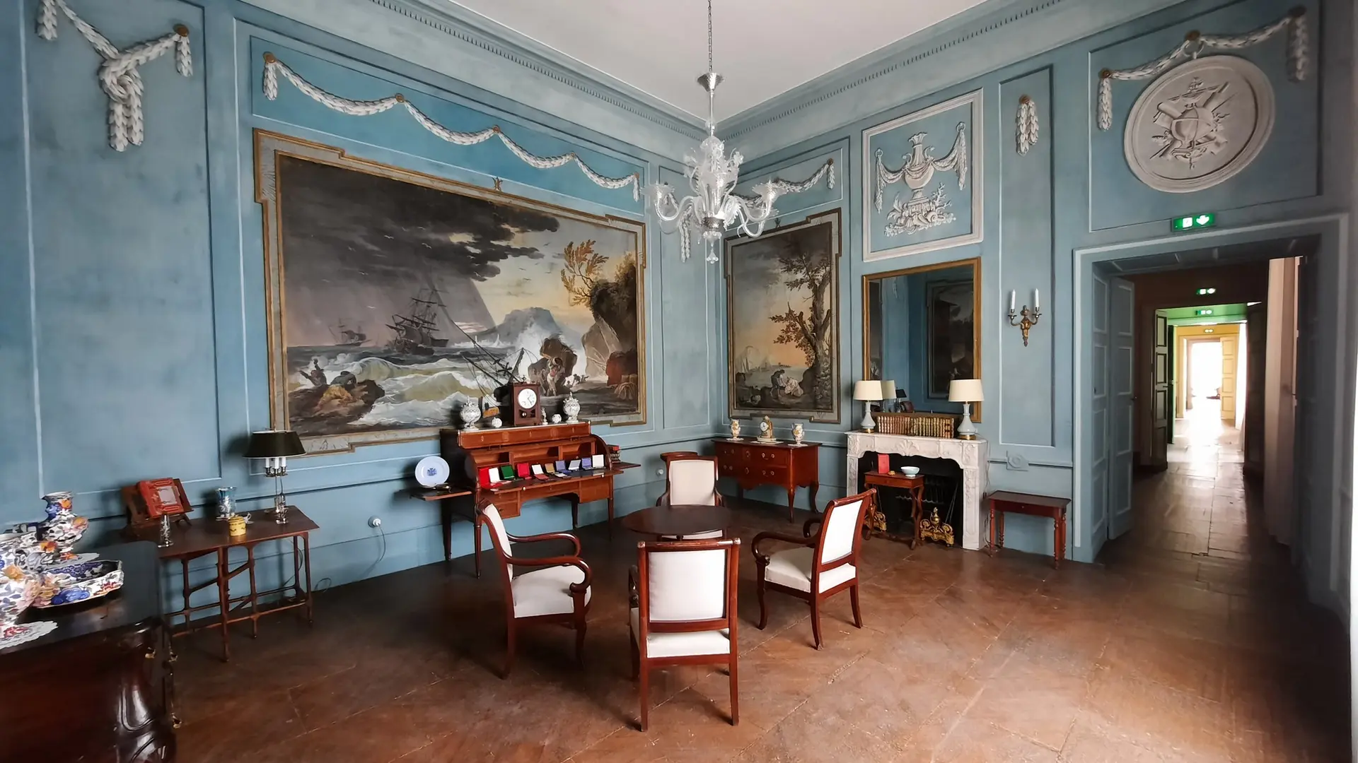 salon bleu du château