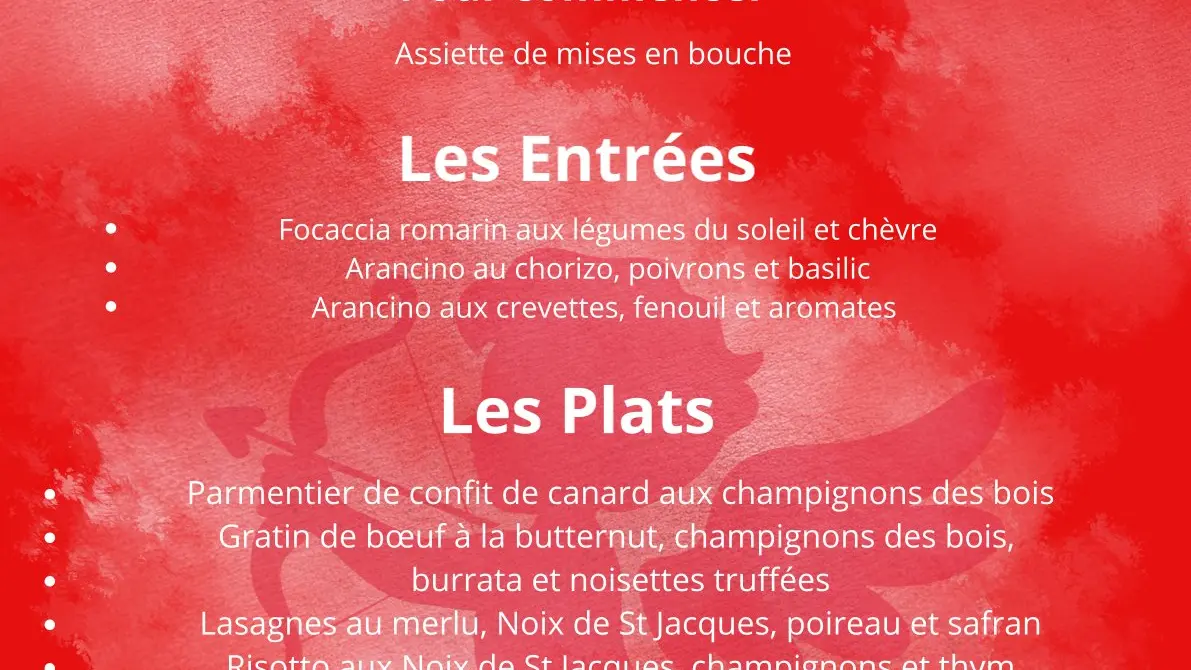 Ardoise Saint-Valentin Candiot des Frangines