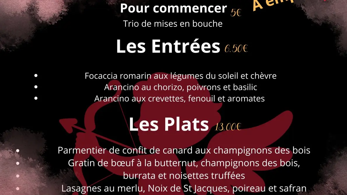 Ardoise Saint-Valentin Candiot des Frangines