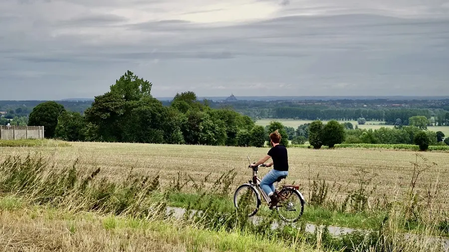 Balade à vélo en baie du Mont St Michel