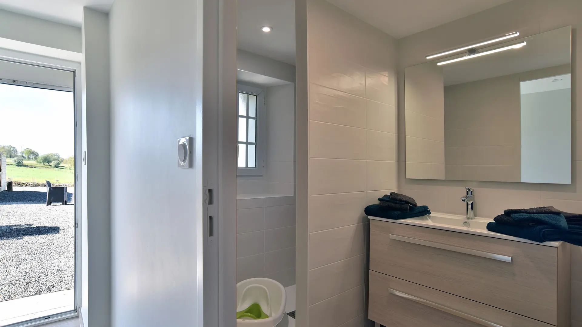 Location - Gîte de la Bosse Besnard - St Marcan -La salle de bain