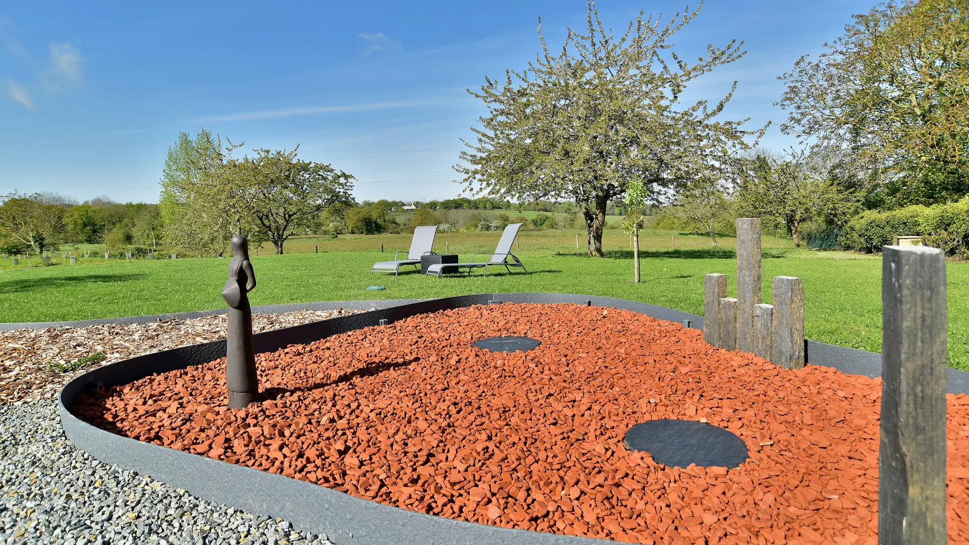 Location - Gîte de la Bosse Besnard - St Marcan -Le jardin