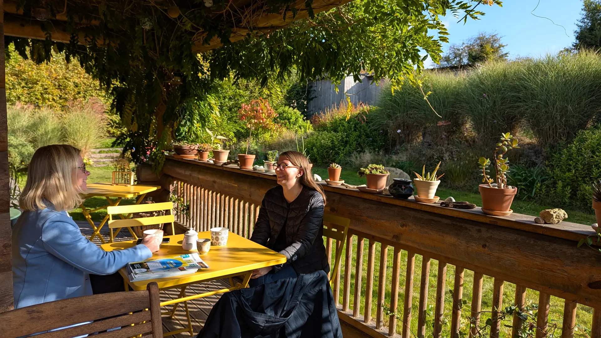 L'assiette dans le jardin