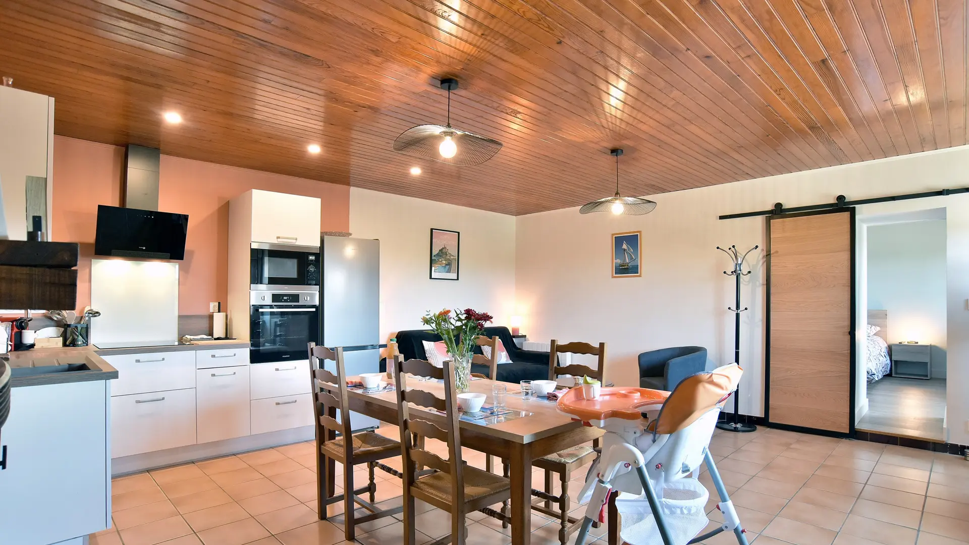 Location - Gîte de la Bosse Besnard - St Marcan -Pièce principale