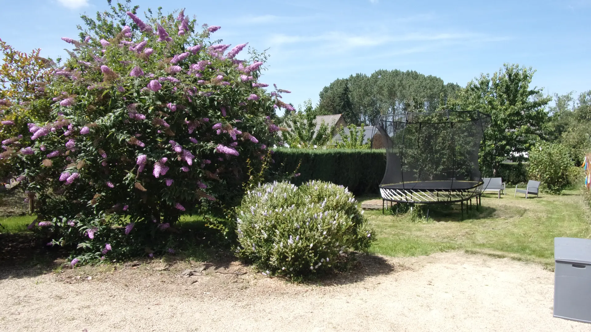 Location La Sellerie - Plerguer - Trampoline sécurisé