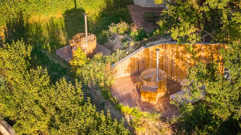 Chateau de Perreux bains nordiques Suite Terrasse