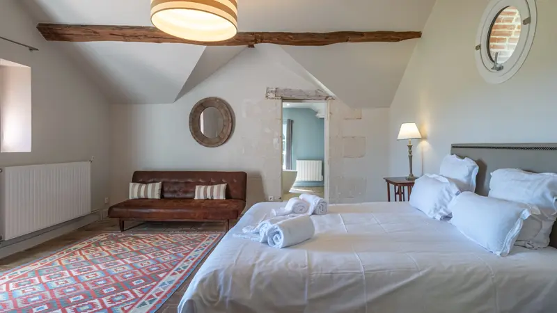 Chambre du 1er mezzanine, gîte du potager