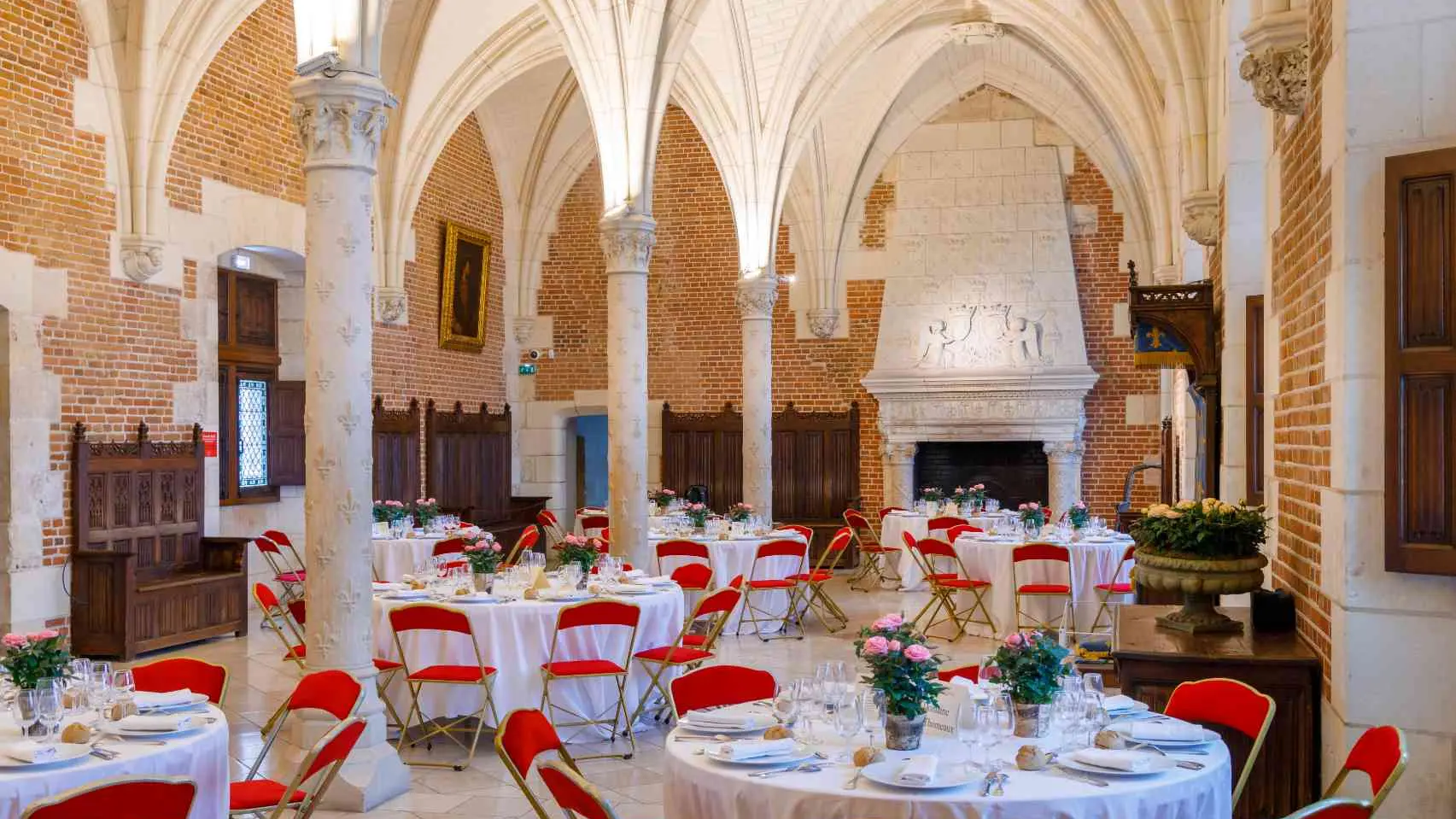 Dîner grande salle du château d'Amboise