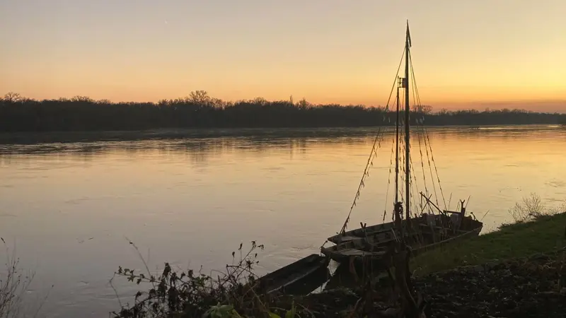 Couché de soleil sur la Loire