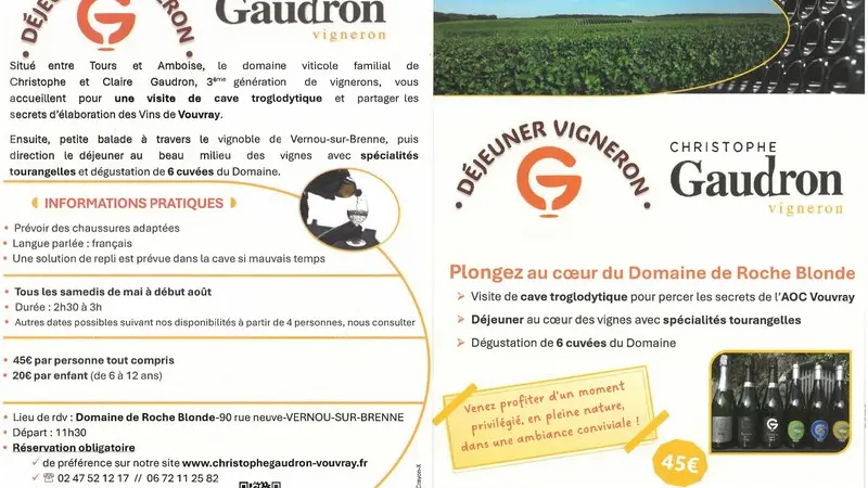 Pique-nique vigneron Domaine Roche Blonde Vernou