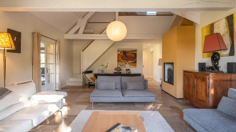 Salon avec cheminée