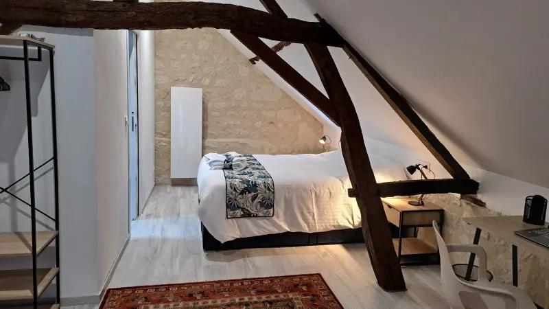 Savigny en véron-GITE-La Magnanerie-4 Chambre à coucher