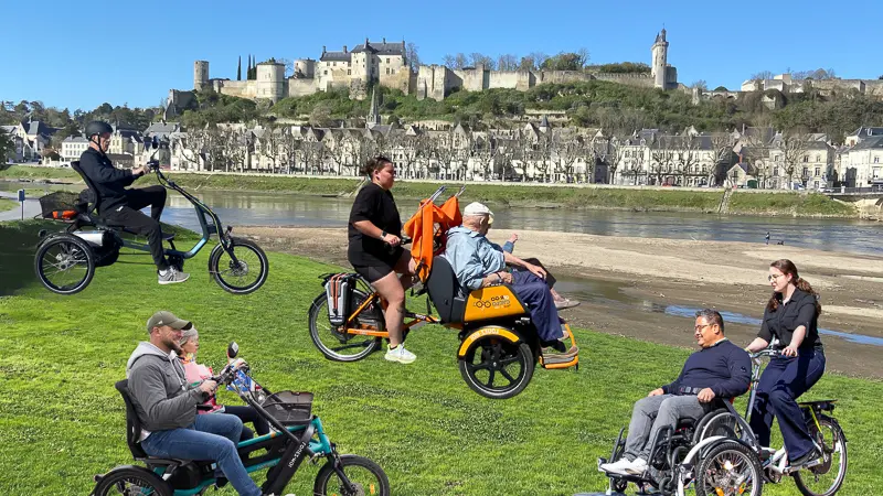 Les 4 vélos adaptés proposés à la location par aiR’GO CYCLO en Touraine