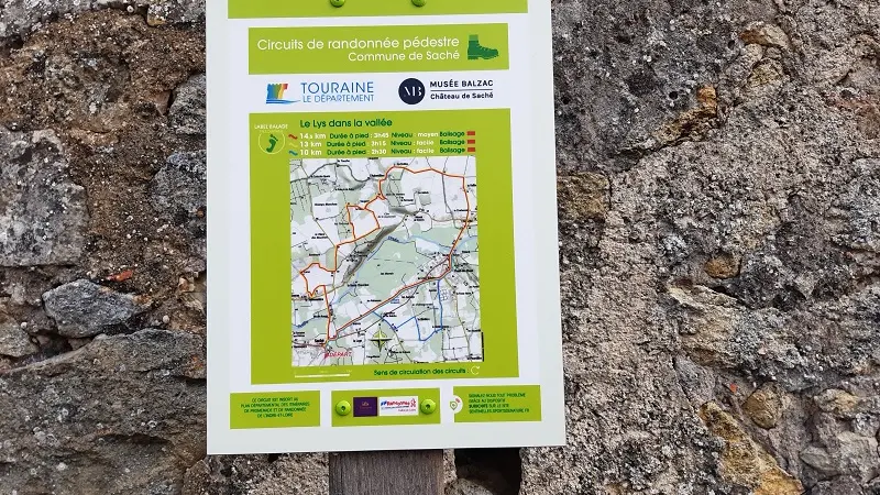 Randonnée Le Lys dans la Vallée - Départ à Saché