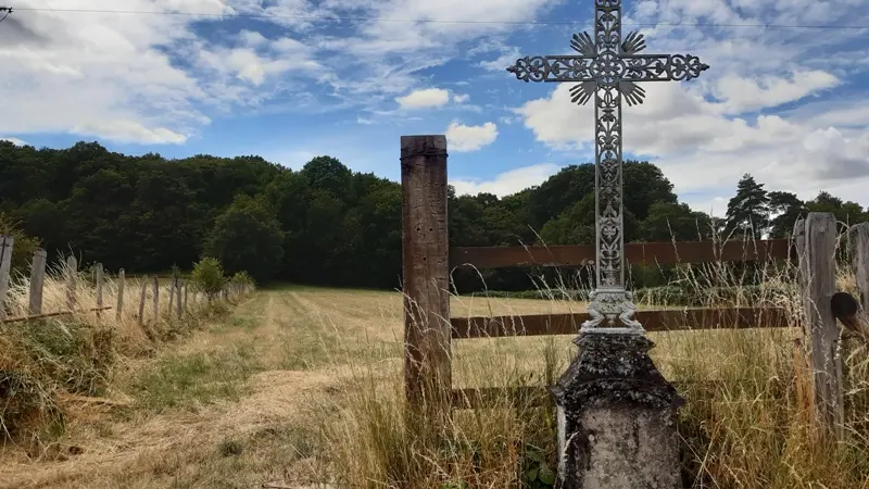 Calvaire en fer forgé - Randonnée de Saint-Ouen-les-Vignes