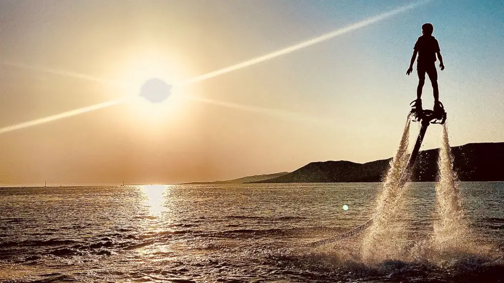 Flyboard en coucher de soleil !