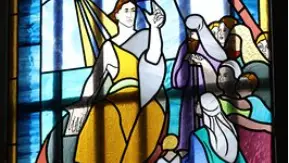 Vitrail du Christ au lac de Tibériade