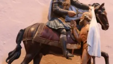 Dracy-le-Fort statue de la Charité Saint Martin