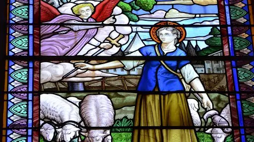 Allerey vitrail Jeanne d'Arc et ses voix