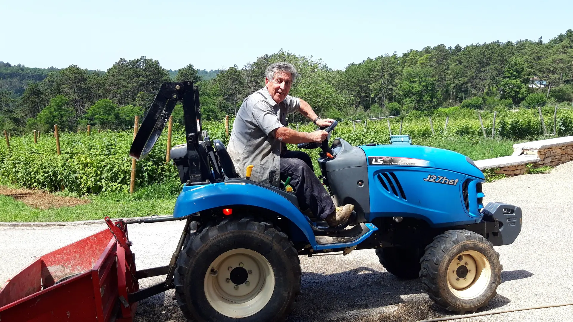 Jean-Louis sur son Tracteur