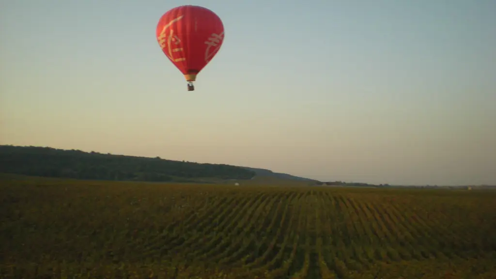 Ballon au-dessus des vignes de la Côte de Nuits