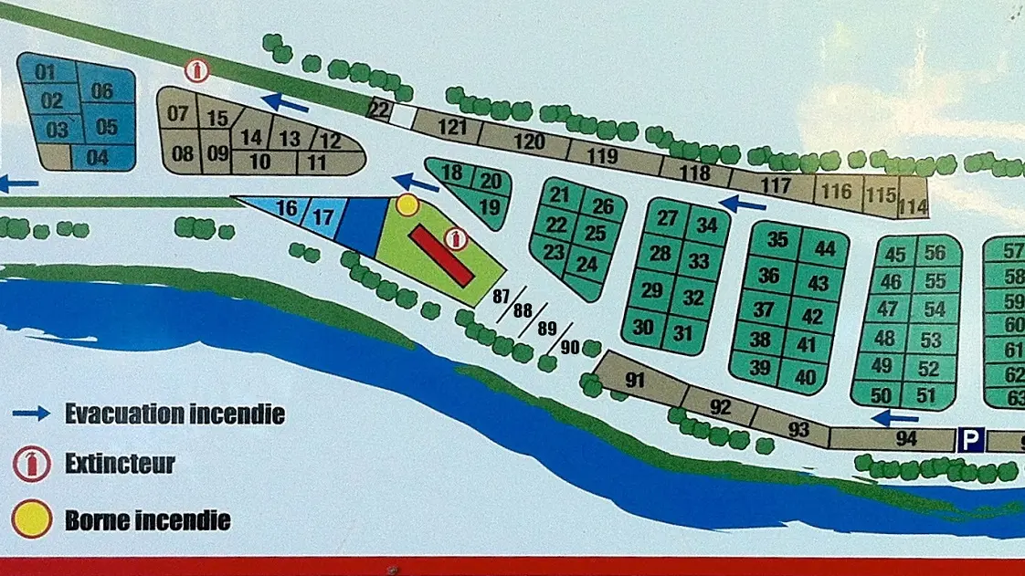 Plan Camping du Lac Kir Dijon