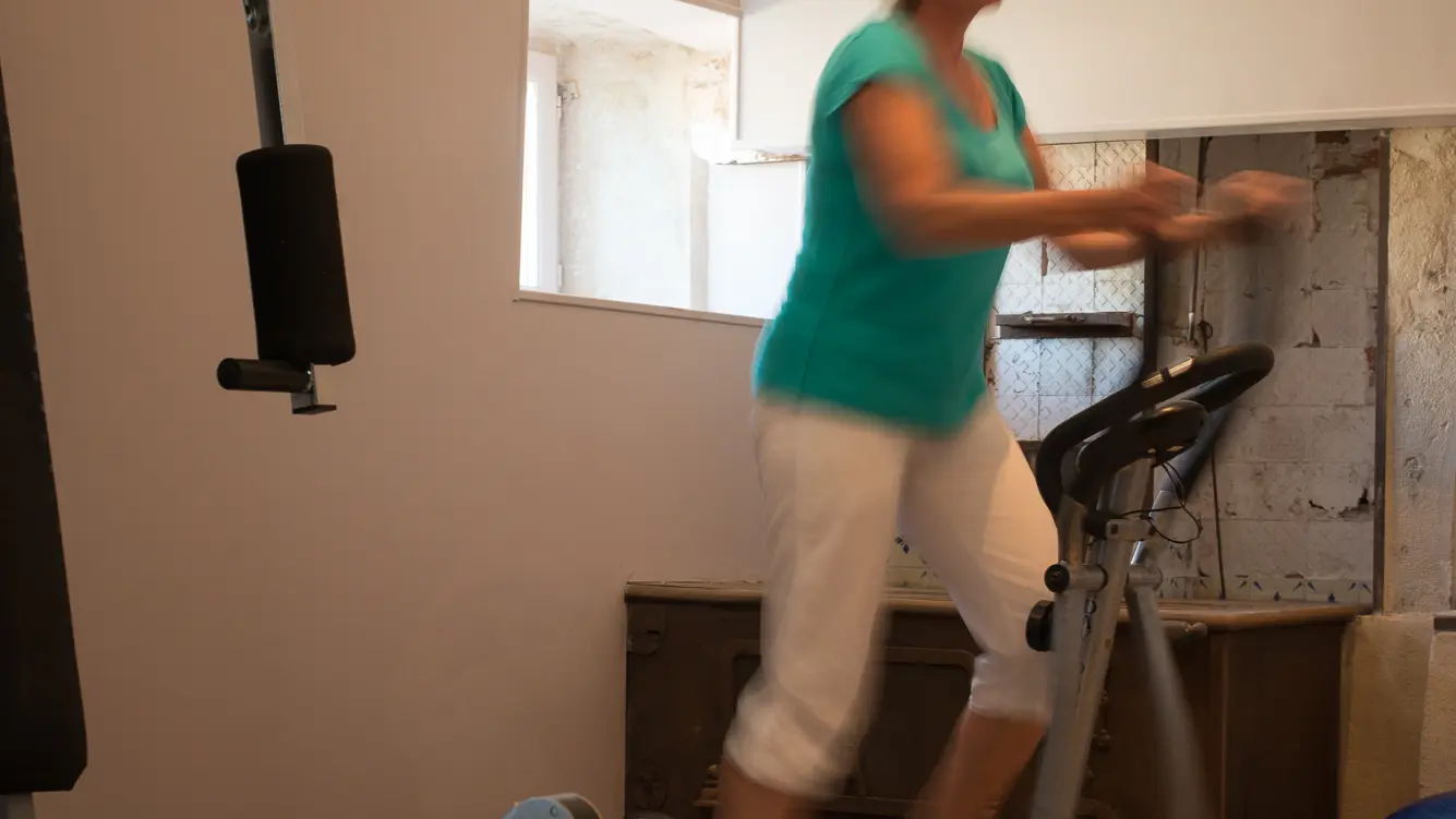 Salle de fitness dans le château