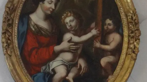 St Martin-sous-Montaigu Tableau la Vierge, l'Enfant Jésus et saint Jean Baptiste
