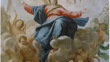Peinture murale Assomption de la Vierge Allerey