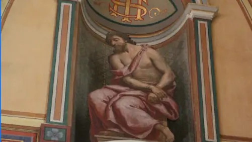 Peinture murale du Christ aux liens