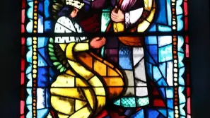 Vitrail Sacre de Clovis par l'évêque saint Rémy