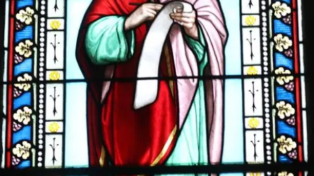 Eglise de Farges Vitrail de St Augustin