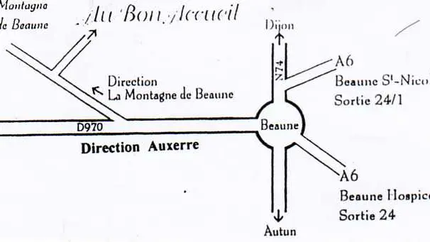 PLAN D\\'ACCES DEPUIS BEAUNE