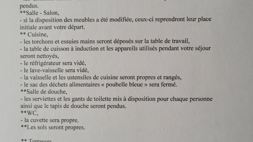 Consignes sorties CS