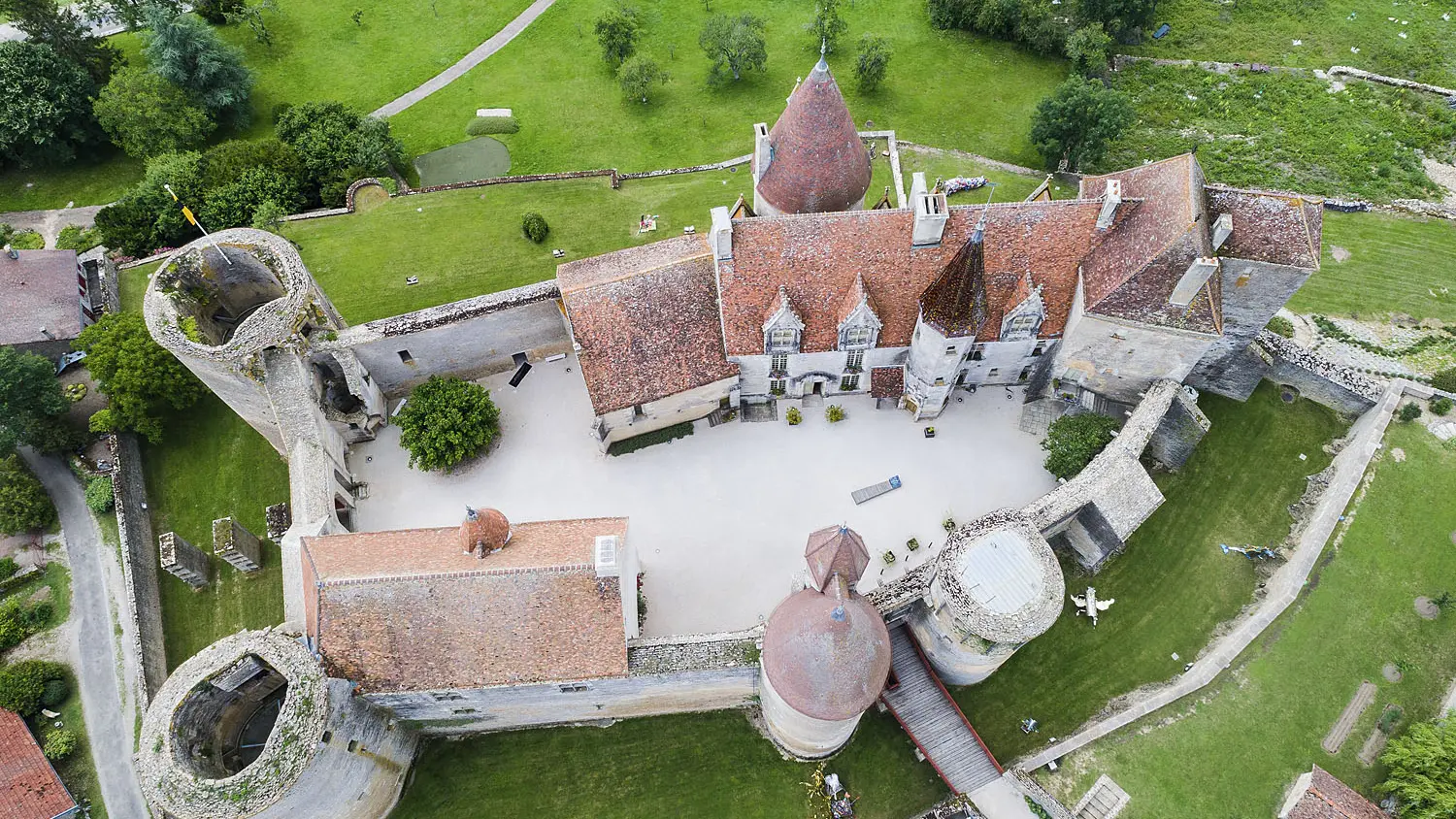 Vue aérienne du château