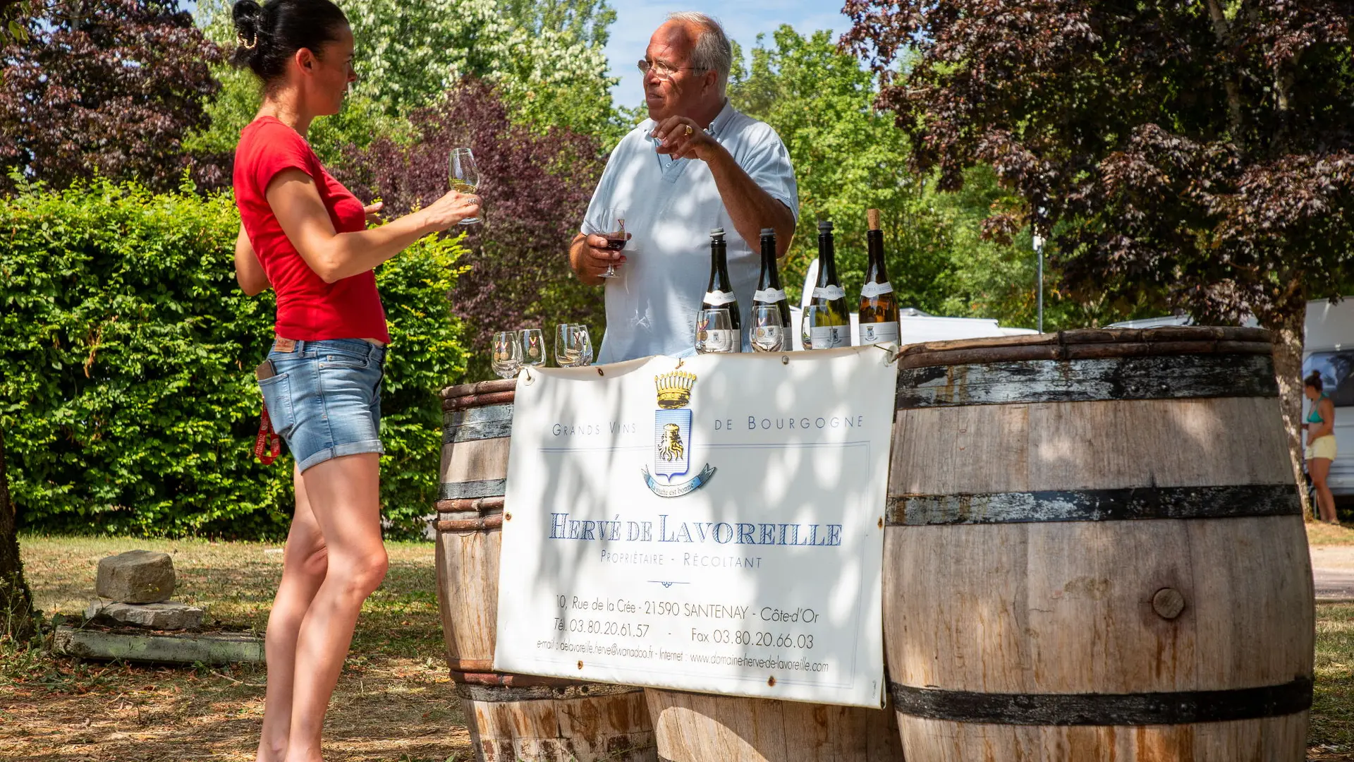 Dégustation de vins au camping