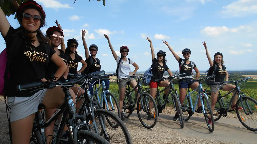 Balade groupe vélo EVGF vignoble bourgogne