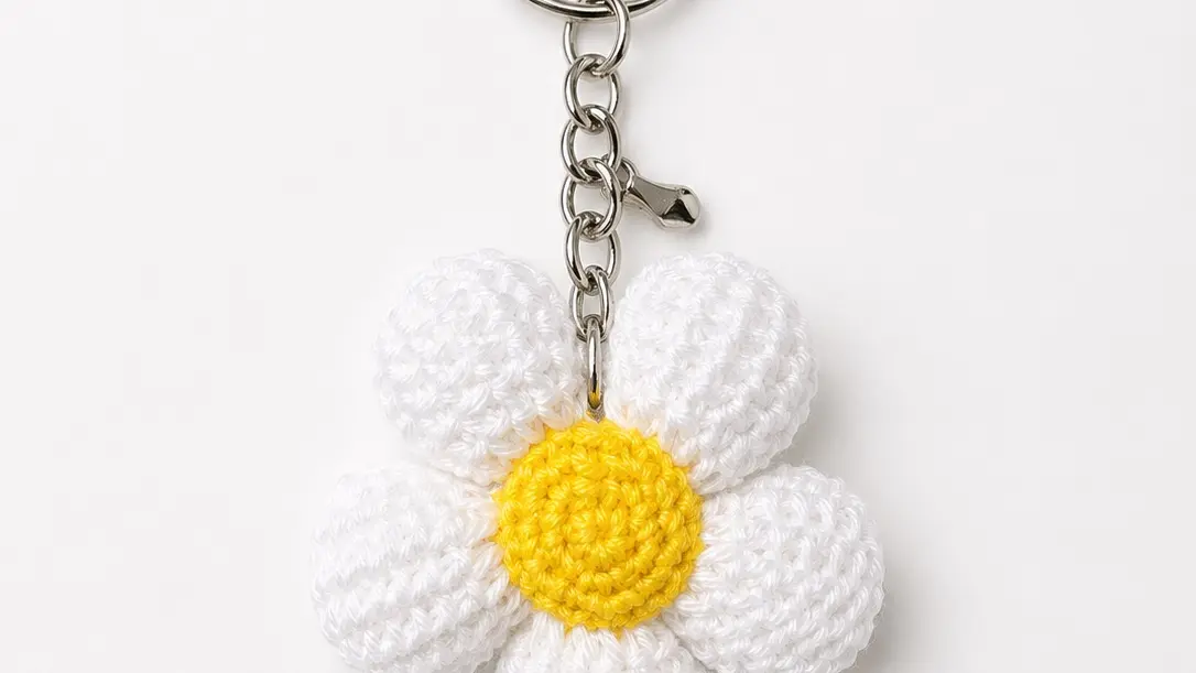 Porte clé pâquerettes