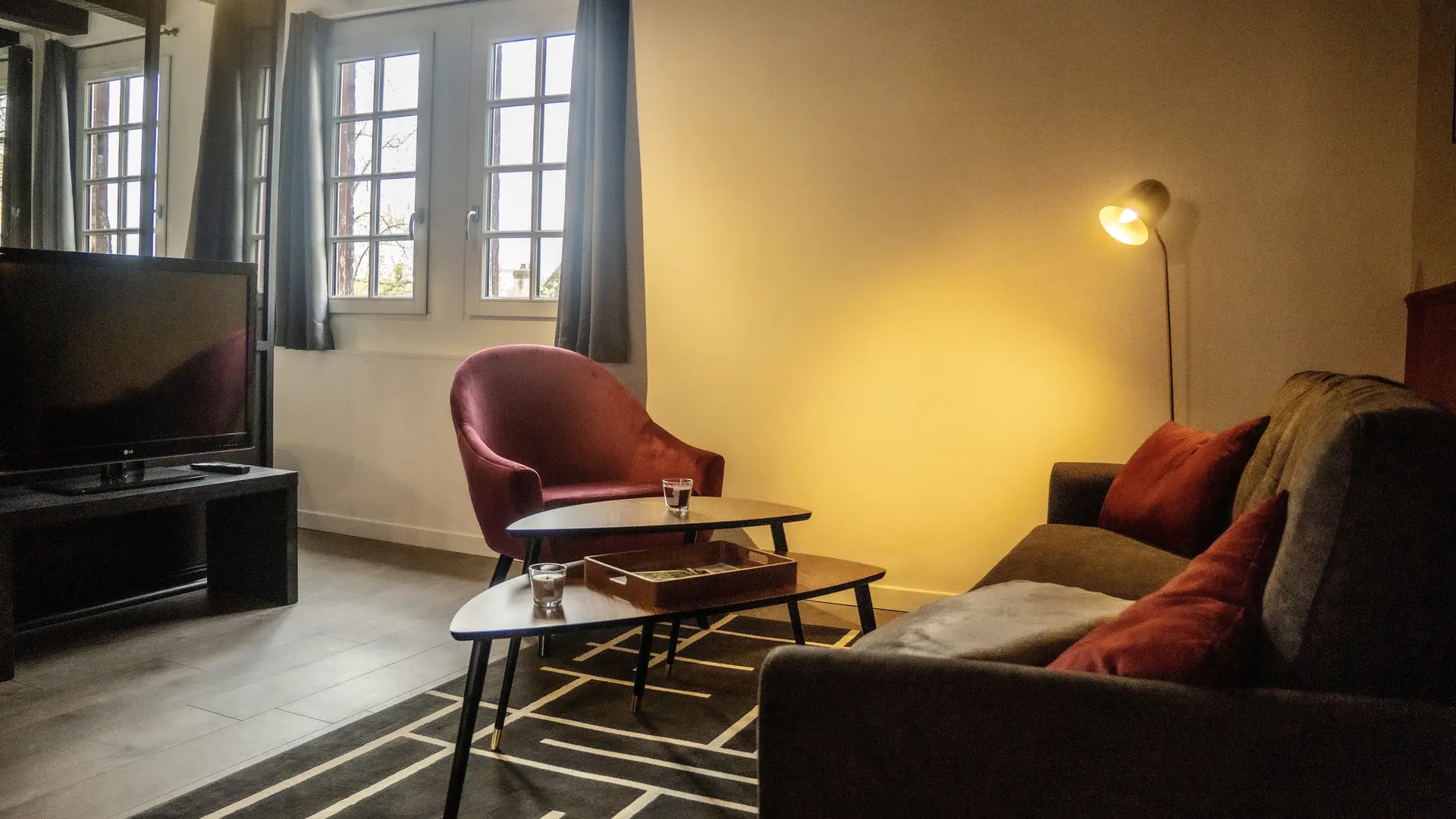 Salon avec TV HD et Wifi gratuit