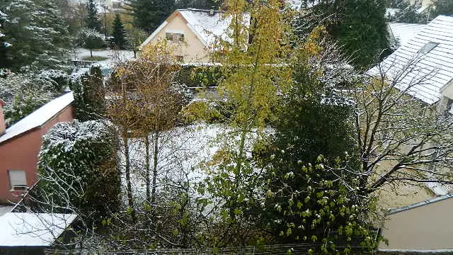 Vue  hivernale depuis la terrasse