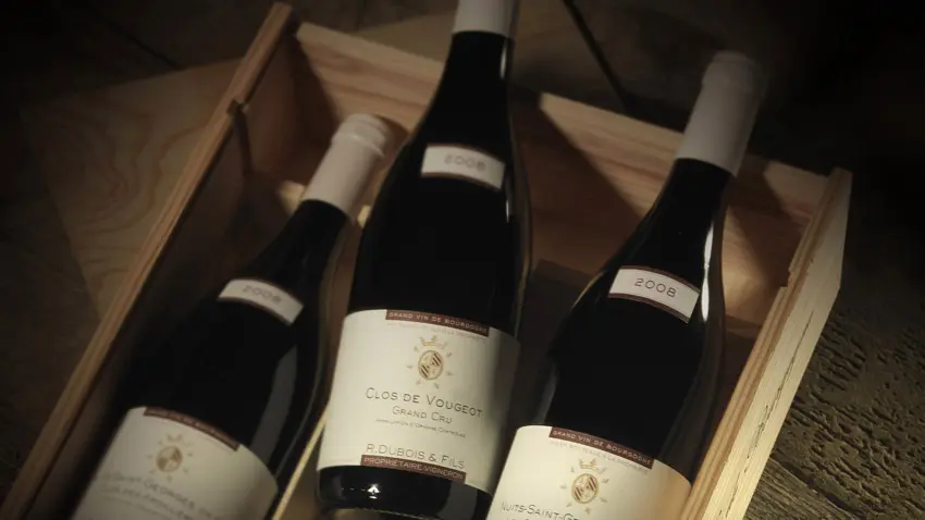 Ambiance Caisse bois - vins du Domaine Dubois R & Fils