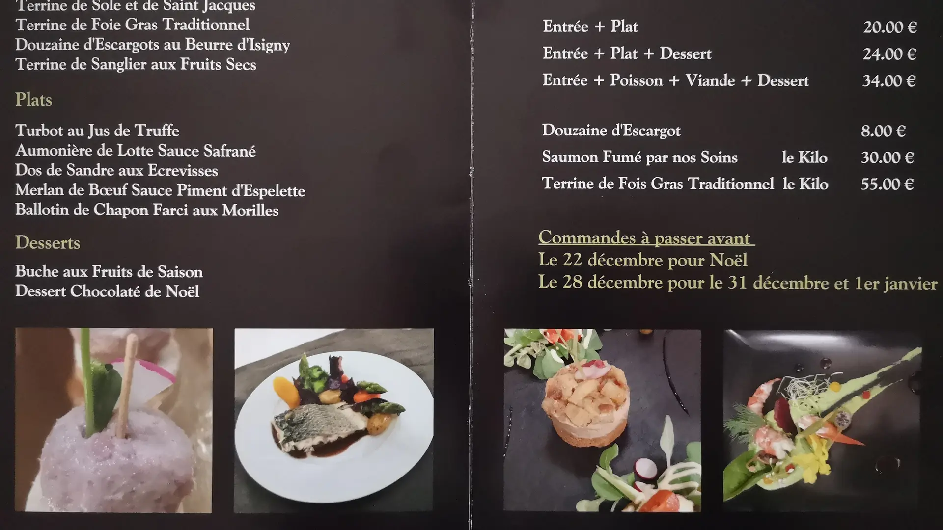 Carte traiteur