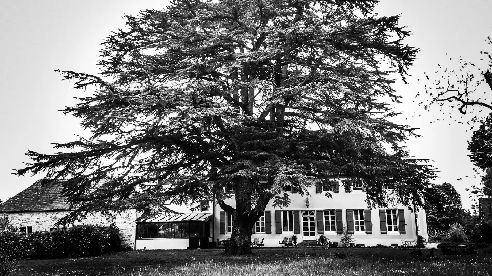 Les granges, maison noir et blanc